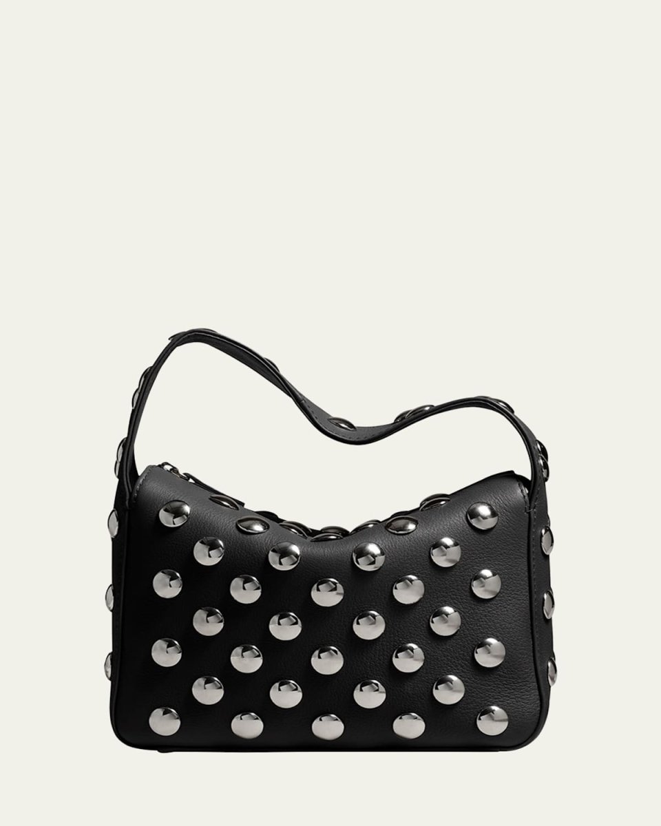 Elena Zip Leather Shoulder Bag
